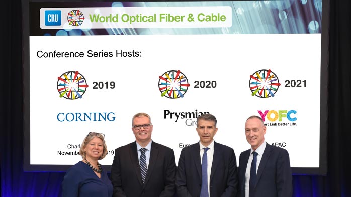 Corning Incorporated to host the CRU World Optical Fiber & Cable Conference 2019