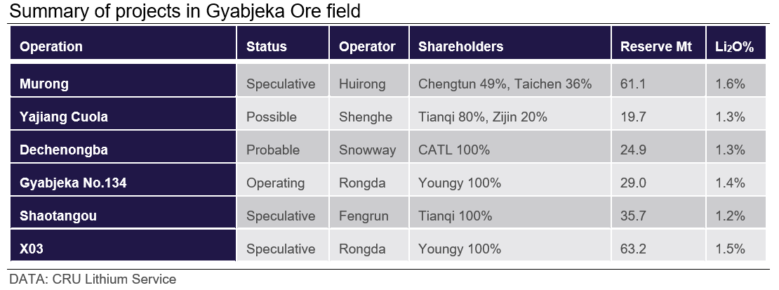 summary of projects in gyabjeka ore field